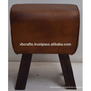 Leather ottoman Stool